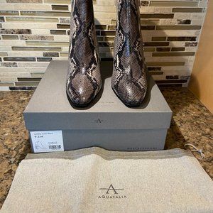 Aquatalia Florita Snake Print Anthracite 9.5M NIB